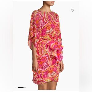 Trina Turk Paradise silk blend caftan and slip